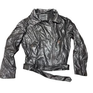 Elodie Faux Leather Moto Jacket – Size L